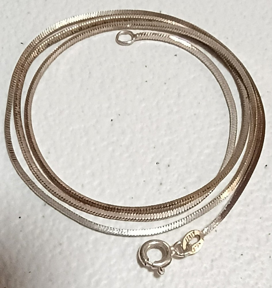 Vintage 20″ Italy 925 Square Snake Box Chain 5.1 grams Sterling Silver VTG