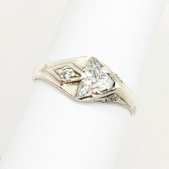 Vintage Elegant RING Silver 925 with Bright Stone -size: 10.5US (20mm) Ukrain#38