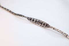 Vintage Vanna K Blue and White CZ Platineve Bracelet 6.94ctw