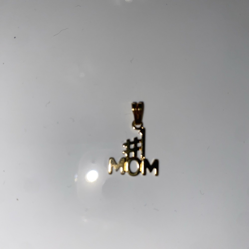 Vintage Signed Monet #1 Mom Mother’s Day Love Gift Small Charm Pendant .5″
