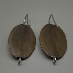 TOZ BAIKIN Women’s Earrings Pierced Copper Sterling Silver Artisan 1.5”