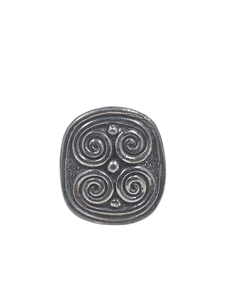 John Friese Denmark Pewter Ring Celtic Spiral Adjustable Band Signed