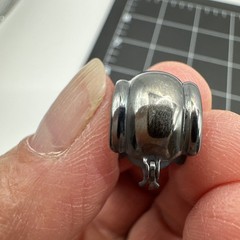 Suzanne Somers Silver 925 Chunky/Huggie Hoop Earrings in a Gun-Metal Grey Color