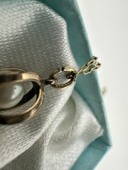 VTG 14k Gold Filled Pearl Cage Pendant 18in GF Chain Minimalist Estate Sale Read