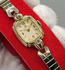 SWISS [N. MINT] 16mm OMEGA Gold Plated 17 JEWELS WORKING WIND UP WATCH Vintage