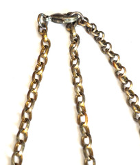 Vintage Marjorie Baer SF Sterling Silver Mixed Metal Curved Bar Pendant Necklace