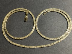 Vintage 14K Gold Plated Chain Necklace 20″ Byzantine Small Link 2.5mm 8.69 grams