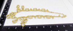 Arnold SCAASI Green & Clear Crystal Necklace Bling Statement Runway Cocktail