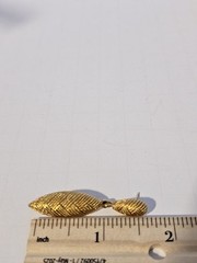 Monet Vintage Gold-Tone Dangle Drop Earrings Segmented Bar