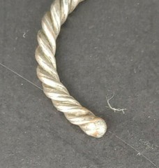 Silver Plated Copper Bracelet Twist Metal Cuff Bracelet Vintage vc015sx