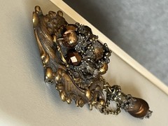 Vintage Rare Victorian style signed Maya Evangelista smoky topaz 1950-1960