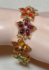AUTHENTIC SWOBODA SET ~ EARRINGS, BRACELET ~ MULTI-STONE!