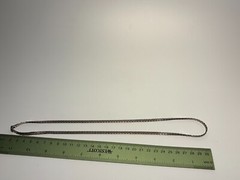 Necklace Offset Rectangle Chain Pattern Unique Retro Silver Tone