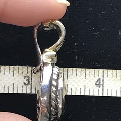 Vintage Twisted Cable Renaissance 2-Tone Black Onyx Cubic Zirconia Pendant