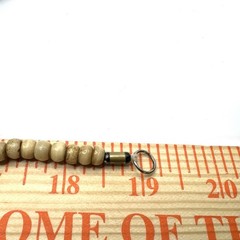 Vintage Multi Strand Bone Bead Necklace Tribal Boho Natural Beige Statement 19”
