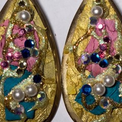Statement Gold Pearl Vintage Clip-On Earrings