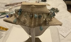 Vintage 36’ in Beaded Necklace With A Coastal Blue And Aqua Color Scheme