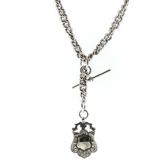 Magnificent Antique Birmingham Sterling Silver Albert Watch Chain