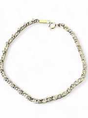 Vintage Signed KREMENTZ 14k Gold Overlay Mariner Link Tennis Bracelet