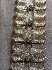 Vintage Coro Mid Century Modern Silver Tone Link Bracelet.