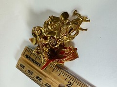 Vintage Brooch Kirks Folly Charms Travel Adventure Dangle Goldtone