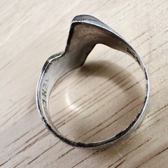Vintage Sterling Silver Turquoise Inlay Band Ring Statement Tex Co Southwestern