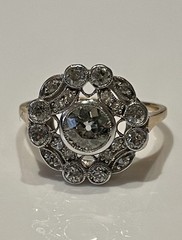 Vintage Style Edwardian Lab Created Diamond In 925 Sterling Silver Gifted Ring
