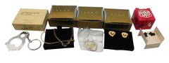 Lot of 5 Vintage Avon Jewelry Bracelets Earrings Keychain with Boxes 1990s 1980s