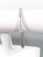 Vintage Pewter Mom Angel Love Bangle Bracelet 8.5 in