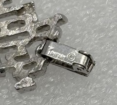 Vintage 1960s Trifari Bracelet Textured Silvertone Metal Links Components Signed