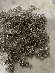 110+ Vintage Silver Plate Assorted Charm Settings