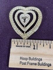 Vintage Triple Heart Brooch Pendant Gold Tone Love Pin Signed Gerry’s
