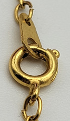 Vintage Gold Plated Boston Link Chain Necklace 15.5″ Spring Ring Clasp
