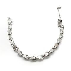 Vintage 925 Sterling Silver Heart Curb Link Safety Chain Charm Bracelet 7.5″