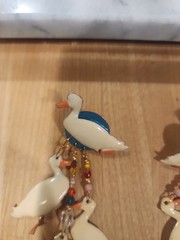 Vintage Hand Signed Lunch At The Ritz Ducks Pierced Ears