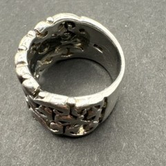 Wide .5” Scroll Sterling Filigree 925 Ring Size 7.5” 12g FREE SHIPPING!