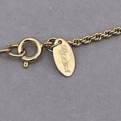 Vintage Medici Beaded Station Chain Necklace Gold Tone Spring Ring Closure 30″