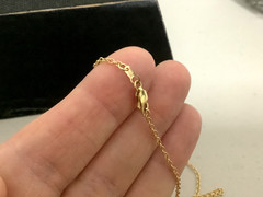 Vintage M.S.Company 18k yellow gold chain necklace 18″ lobster clasp signed 3.1g