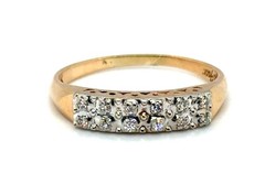 Art Deco Diamond Anniversary Wedding Band Ring .25ct Original 1940s 14K