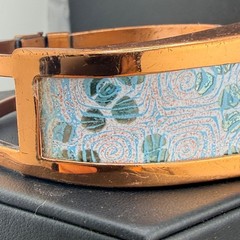 Vintage Matisse Renoir Bracelet Enamel Copper Tone “Concentric Circles” 6.5”