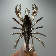 Vintage Italian 800 Silver Lobster Figurine Miniature Collectible Statue