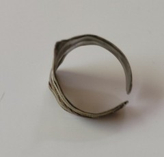 Vintage Tribal Boho Shield Ring Adjustable Ethnic Kuchi Tibetan Mixed Metal