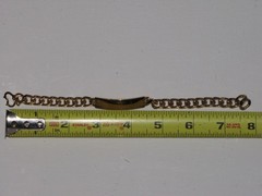 Vintage Speidel USA Personalized ID Bracelet Gold Tone Diamond Accent Mens
