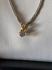 Vintage necklace chain with charm pendant 18″ length