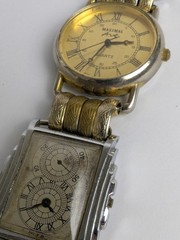 Vintage Steam Punk Wrist Watch Bracelet Unique Men’s Wrist Watches 7.75″ Long