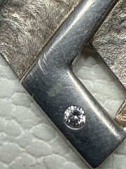 VTG Rare Theodor Klotz TEKA Sterling Silver Diamond Mid Century Pendant