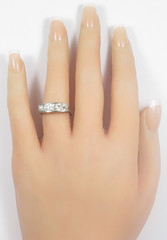 Antique Art Deco Diamond Engagement Ring Platinum Size 7 UK-N1/2 EGL USA 1.05CT