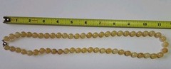 Vtg Golden Glowing Rutilated Quartz Round Bead Strand Double Tied Necklace 22″