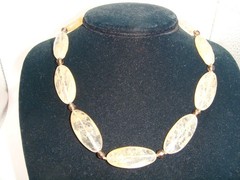 SIGNED J.JILL RUTILATED QUARTZ OVAL BEADED NECKLACE ESTATE