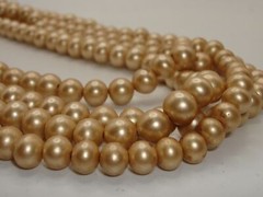 VINTAGE “Andrea” CHAMPAGNE FAUX PEARL NECKLACE 56″ IN O.B.!